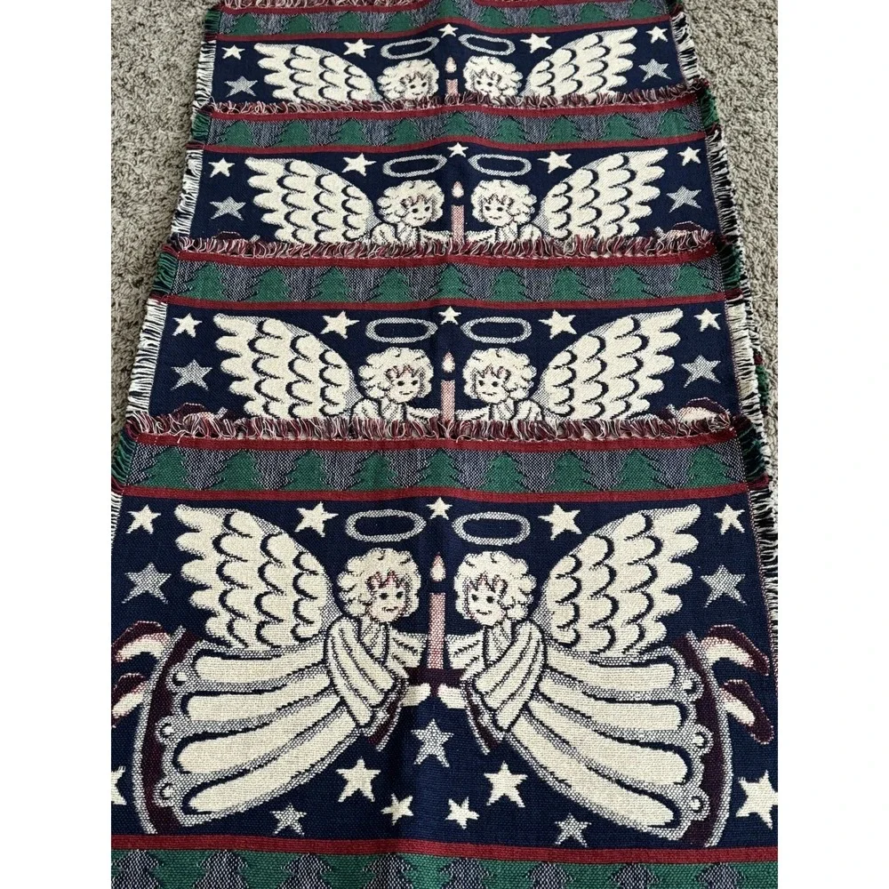 Christmas Angels Placemats Tapestry‎ Set Of Four Used Once